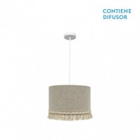 Distribuidor - Lâmpadas Diversas | Colgantes Moderno | COLGANTE VERA 2XE27 BLANCO/BEIS REGX50X50 CM Ref: 186495001